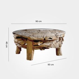 badui teak root coffee table furniture indonesian