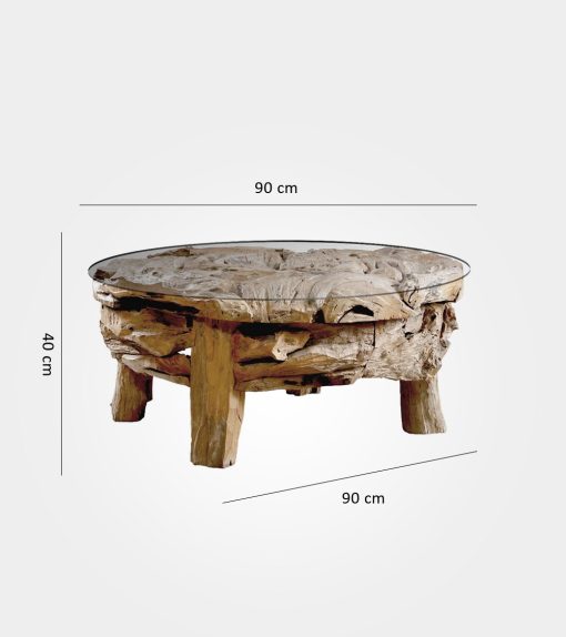 badui teak root coffee table furniture indonesian