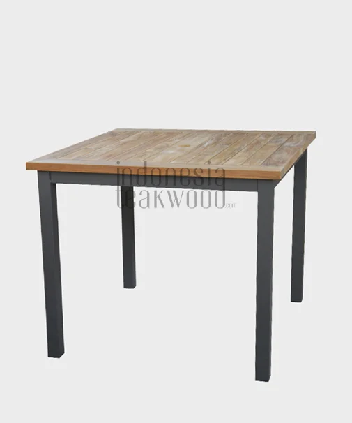 Catalina Teak Square Dining Table Grey
