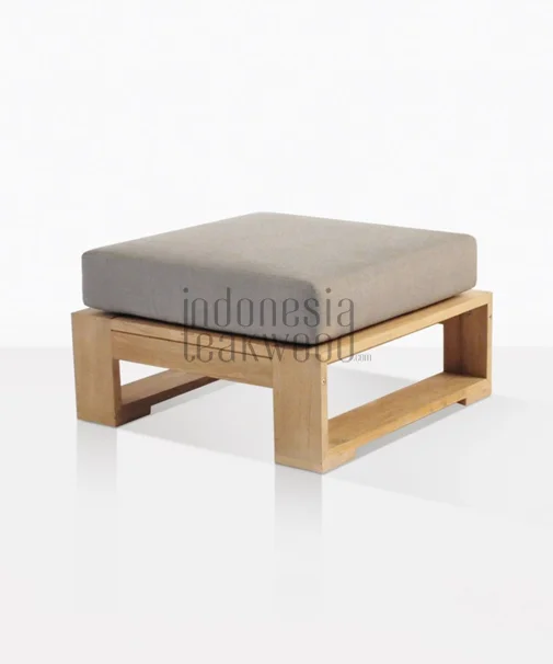 Ramayana Teak Ottoman